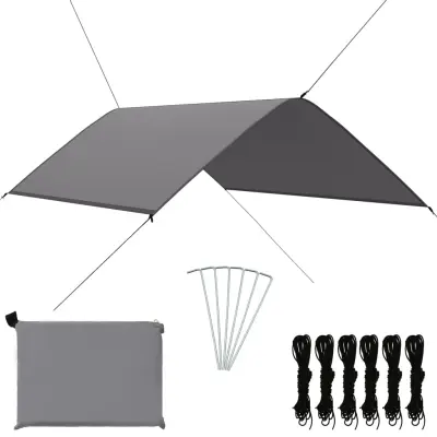 vidaXL Zunanja ponjava 3x2 m siva