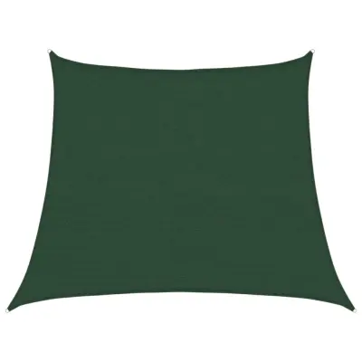 vidaXL Senčno jadro 160 g/m² temno zeleno 3/4x3 m HDPE