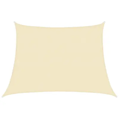 vidaXL Senčno jadro 160 g/m² krem 4/5x3 m HDPE