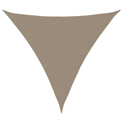 vidaXL Senčno jadro oksford blago trikotno 4,5x4,5x4,5 m taupe