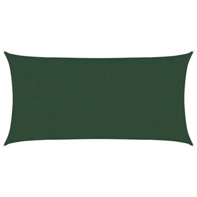 vidaXL Senčno jadro 160 g/m² temno zeleno 2x4 m HDPE