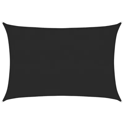 vidaXL Senčno jadro 160 g/m² črno 2,5x3,5 m HDPE