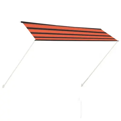 vidaXL Zložljiva tenda 300x150 cm oranžna in rjava