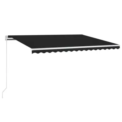 vidaXL Ročno zložljiva tenda 400x350 cm antracitna