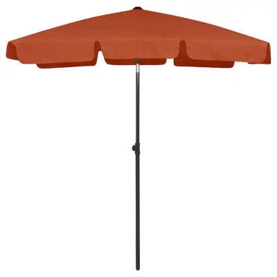 vidaXL Senčnik za na plažo terakota 180x120 cm