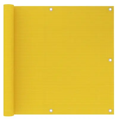 vidaXL Balkonsko platno rumeno 90x300 cm HDPE
