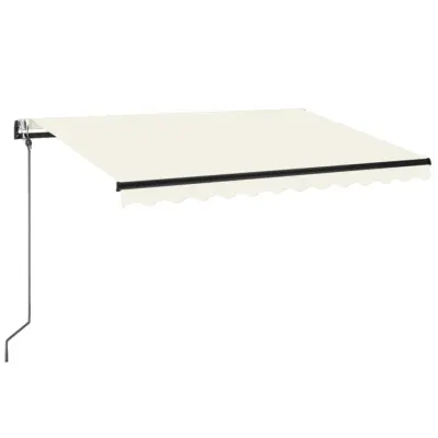 vidaXL Avtomatska tenda LED + senzor 350x250 cm krem