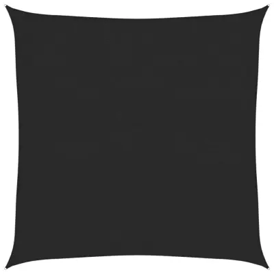vidaXL Senčno jadro 160 g/m² črno 2x2 m HDPE
