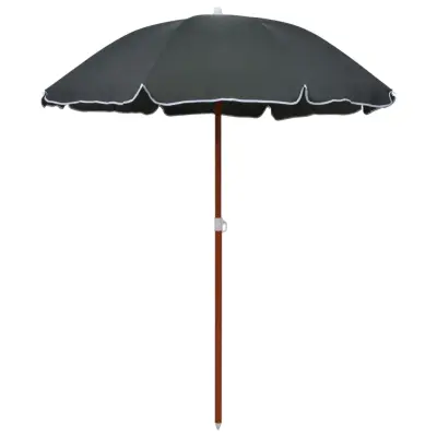 vidaXL Senčnik z jeklenim drogom 180 cm antraciten