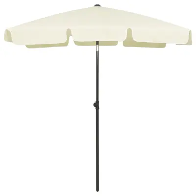 vidaXL Senčnik za na plažo peščeno rumen 180x120 cm