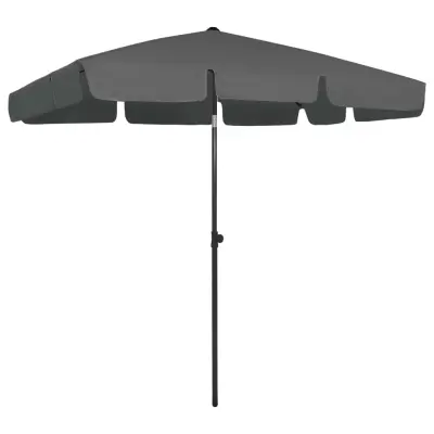 vidaXL Senčnik za na plažo antraciten 200x125 cm