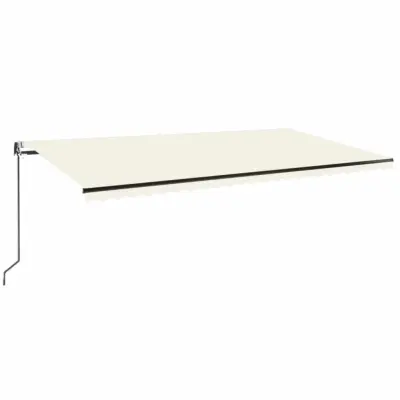 vidaXL Avtomatsko zložljiva tenda 600x350 cm krem