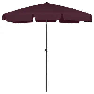 vidaXL Senčnik za na plažo bordo rdeč 180x120 cm