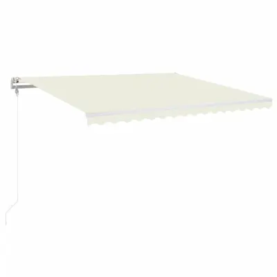 vidaXL Avtomatsko zložljiva tenda 400x350 cm krem