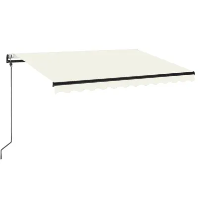vidaXL Avtomatsko zložljiva tenda 350x250 cm krem