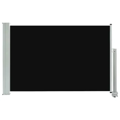 vidaXL Zložljiva stranska tenda za teraso 60x300 cm črna