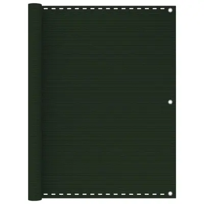 vidaXL Balkonsko platno temno zeleno 120x400 cm HDPE