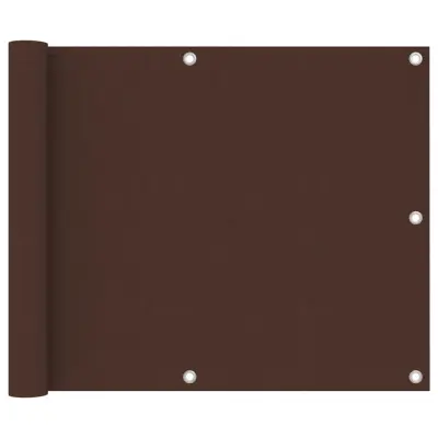 vidaXL Balkonsko platno rjavo 75x400 cm oksford blago