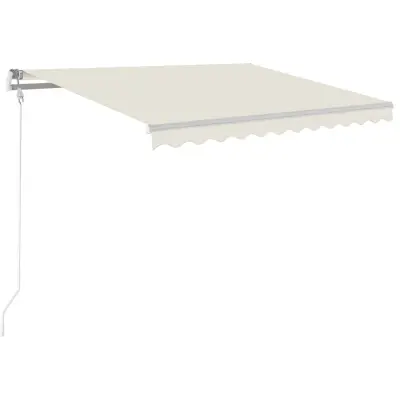 vidaXL Avtomatsko zložljiva tenda 300x250 cm krem