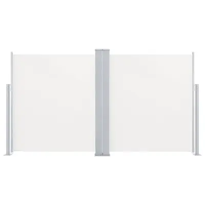 vidaXL Zložljiva dvojna stranska tenda za teraso 170x600 cm krem