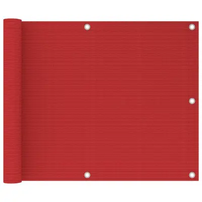 vidaXL Balkonsko platno rdeče 75x300 cm HDPE