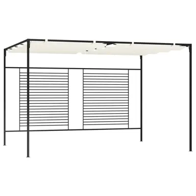 vidaXL Paviljon z zložljivo streho 3x4x2,3 m krem 180 g/m²