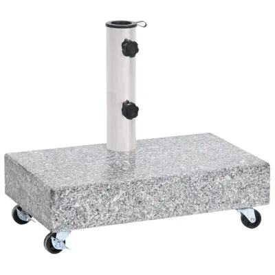 vidaXL Stojalo za senčnik svetlo sivo 45x25x8,3 cm granitno