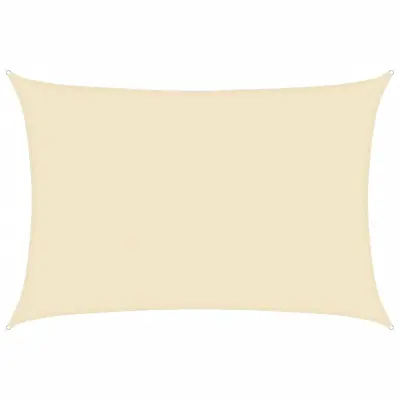 vidaXL Senčno jadro 160 g/m² krem 5x6 m HDPE