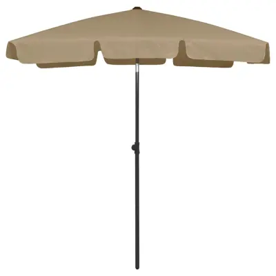 vidaXL Senčnik za na plažo taupe 180x120 cm