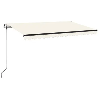 vidaXL Avtomatsko zložljiva tenda 400x350 cm krem