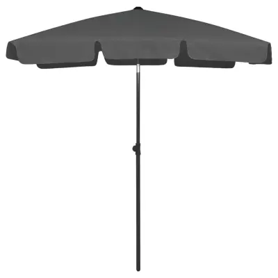 vidaXL Senčnik za na plažo antraciten 180x120 cm