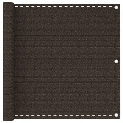 vidaXL Balkonsko platno rjavo 90x600 cm HDPE