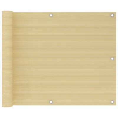 vidaXL Balkonsko platno bež 75x600 cm HDPE