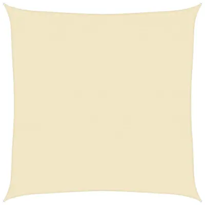 vidaXL Senčno jadro 160 g/m² krem 5x5 m HDPE