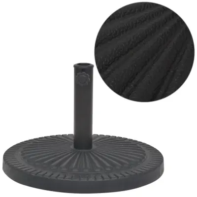 vidaXL Podstavek za senčnik okrogel črne barve 14 kg