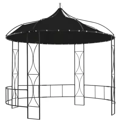 vidaXL Paviljon 300x290 cm antraciten okrogel