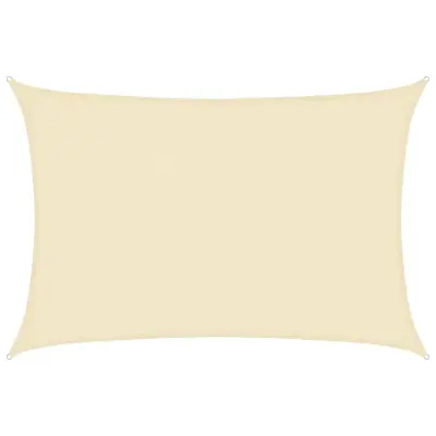 vidaXL Senčno jadro 160 g/m² krem 2,5x3,5 m HDPE