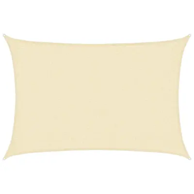 vidaXL Senčno jadro 160 g/m² krem 2x2,5 m HDPE