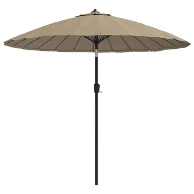 vidaXL Zunanji senčnik z aluminijastim drogom 270 cm taupe