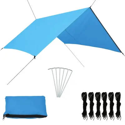 vidaXL Zunanja ponjava 3x2,85 m modra