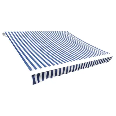 vidaXL Tenda iz platna modra in bela 4x3 m (brez okvirja)