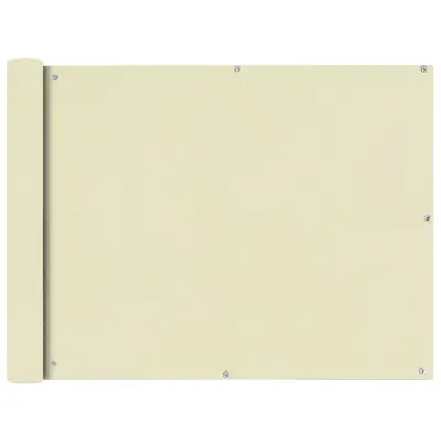 vidaXL Balkonsko Platno Oksford Tekstil 90x600 cm Kremne Barve