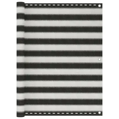 vidaXL Balkonsko platno HDPE 120x400 cm antracitno in belo