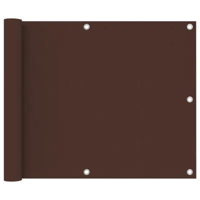 vidaXL Balkonsko platno rjavo 75x600 cm oksford blago