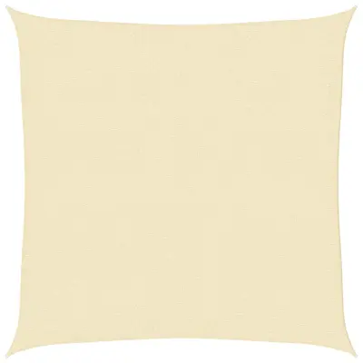 vidaXL Senčno Jadro HDPE Kvadratno 3.6x3.6 m Kremne Barve