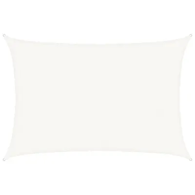 vidaXL Senčno jadro 160 g/m² belo 4x5 m HDPE