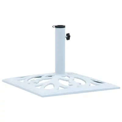 vidaXL Stojalo za senčnik belo 12 kg 49 cm lito železo