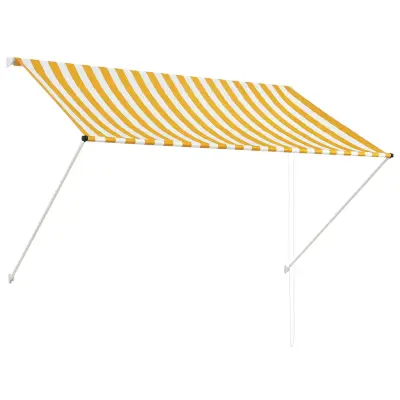 vidaXL Zložljiva tenda 200x150 cm rumena in bela