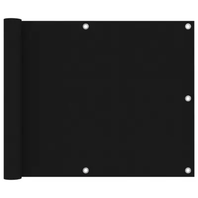 vidaXL Balkonsko platno črno 75x500 cm oksford blago