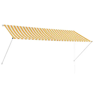 vidaXL Zložljiva tenda 300x150 cm rumena in bela